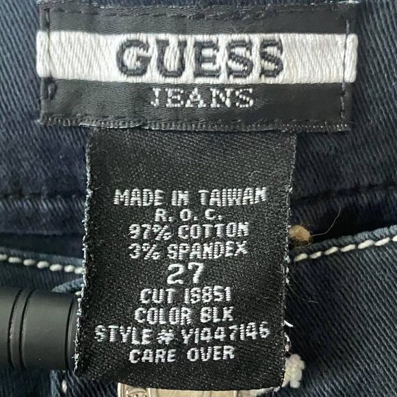 Guess Y2K Black Low Rise Bootcut Jeans size 27 - Picture 9 of 11